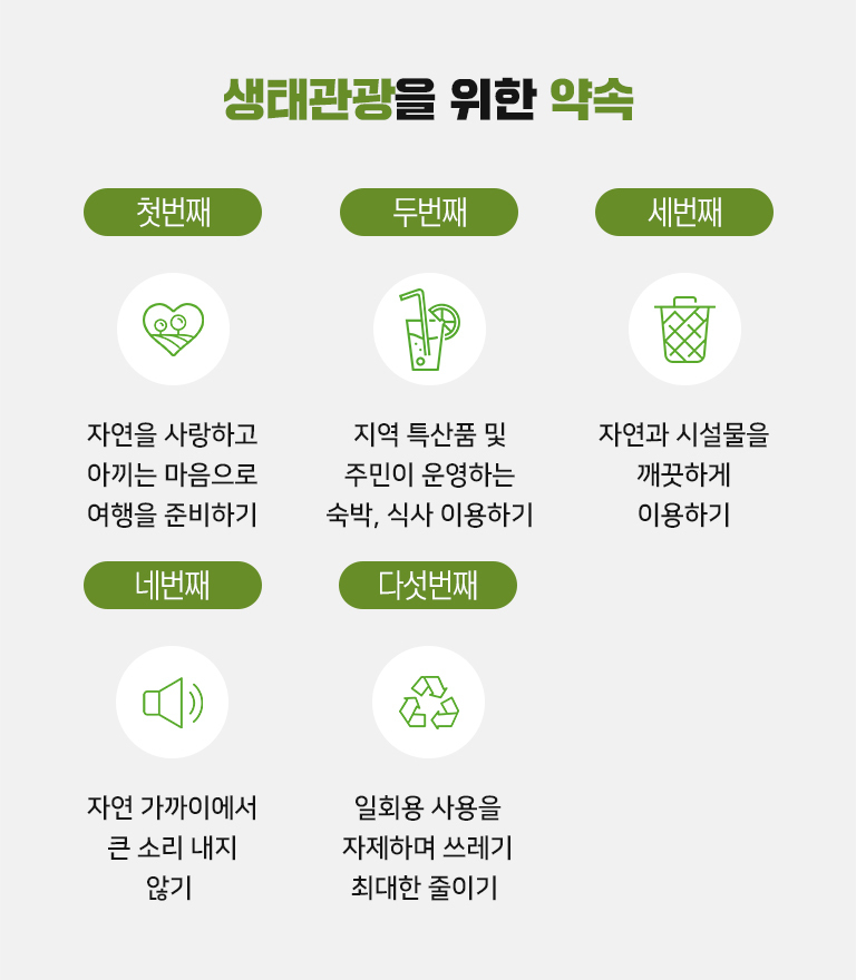 생태관광을 위한 약속
