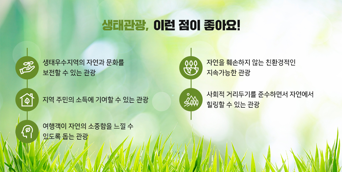 생태관광, 이런 점이 좋아요!